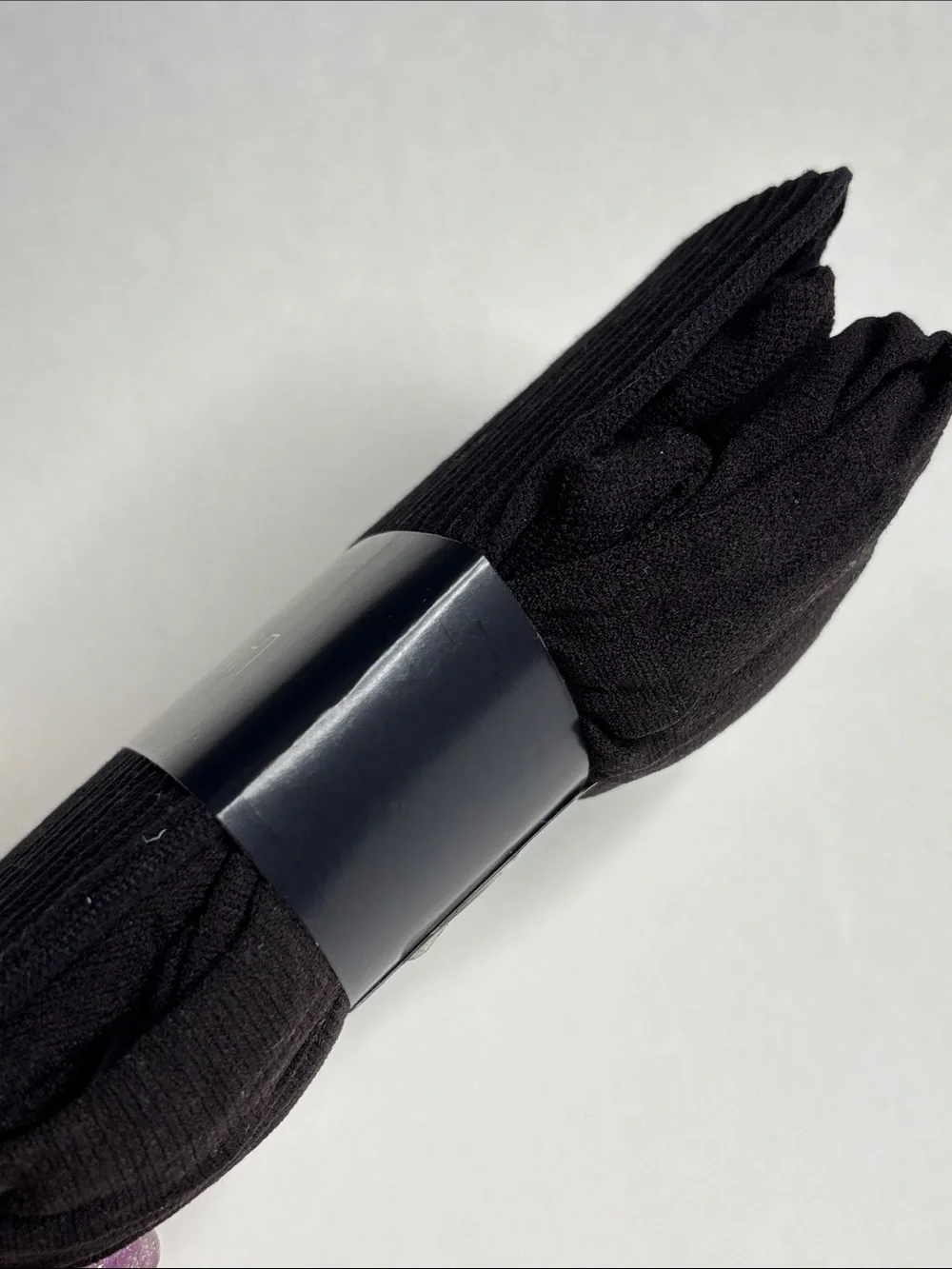 Lane Bryant Black Ribbed Control Top Tights